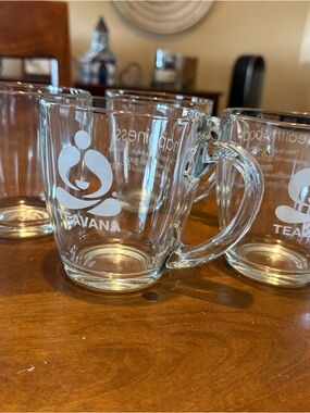 RARE Teavana glass mug quote set discontinued